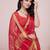 red soft cotton woven saree with blouse
