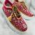 Pink suede thread & zari work sneakers