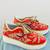 Red suede thread, nakshi & zari work sneakers
