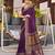 purple soft cotton woven saree with blouse