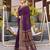 purple soft cotton woven saree with blouse