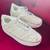 White suede beads & sippi work  sneakers