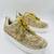 Cream suede zari & nakshi work sneakers