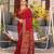 red soft cotton woven saree with blouse