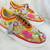 Yellow suede zari, sippi & thread work sneakers