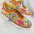 Yellow suede zari, sippi & thread work sneakers