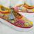 Yellow suede zari, sippi & thread work sneakers