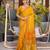 yellow soft cotton woven saree with blouse