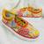 Yellow suede zari, sippi & thread work sneakers