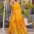 yellow soft cotton woven saree with blouse