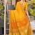 yellow soft cotton woven saree with blouse