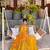 yellow soft cotton woven saree with blouse