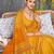 yellow soft cotton woven saree with blouse