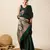 green zari weave jacquard saree