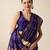 purple zari weave jacquard saree