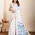 blue soft cotton saree with jari border shine