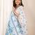 blue soft cotton saree with jari border shine