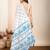 blue soft cotton saree with jari border shine