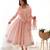 Pastel Pink Printed Anarkali     Elegant Full Flare with Matching Dupatta