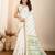 light green soft cotton saree with jari border shine