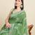 green semi cotton sequin saree
