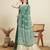 dark green semi cotton sequin saree