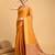 mustard banarasi woven saree with blouse
