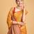 mustard banarasi woven saree with blouse