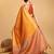 mustard banarasi woven saree with blouse