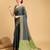 navy blue banarasi woven saree with blouse