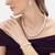 combo of premium quality white pearls kundan long necklace mala bracelet jewelry set