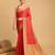 red banarasi woven saree with blouse