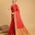 red banarasi woven saree with blouse