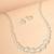 elegant single line white pearl beaded necklace set with matching stud earrings
