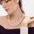elegant single line white pearl necklace earrings and adjustable pearl bracelet