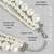 elegant 3 layer white pearl beaded necklace set with matching stud earrings