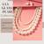 elegant 3 layer white pearl beaded necklace set with matching stud earrings