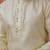 Men green kurta in cotton blend with vertical sequin embroidery