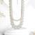 elegant 3 layer white pearl beaded necklace mala