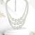elegant 3 layer white pearl beaded necklace  mala