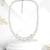 elegant single line white pearl beaded necklace mala