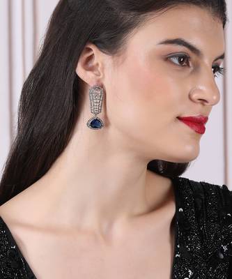 Pink cascade long ad statement earrings 2