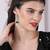 Blue cascade long ad statement earrings