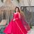 Rani Pink Sleeveless Anarkali Set with Net Dupatta