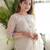 Light pastel pink Embroidered Off-White Kurta with Dupatta Set for Women