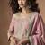 Onion pink organza simar silk embroidered plazzo suit