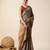grey banarasi silk blend saree
