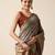 grey banarasi silk blend saree
