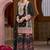 Black chinon silk embroidered sharara suit