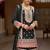 Black chinon silk embroidered sharara suit